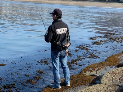 豊浦海岸にて
